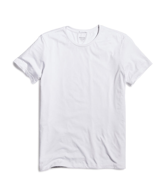 white crew neck t shirt