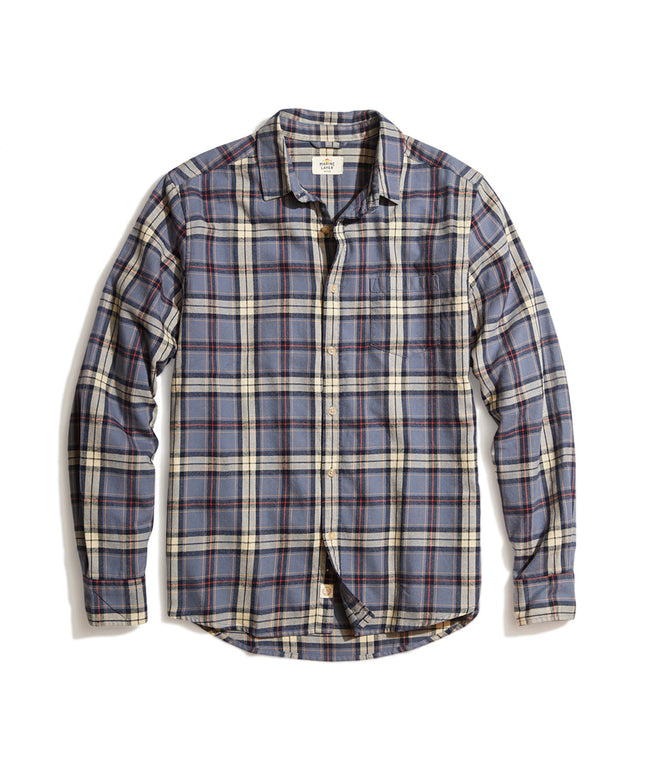 Handsome Jack Button Down in Faded Navy Plaid – Marine Layer