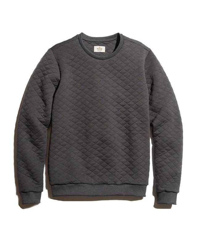 quilted crewneck sweatshirt