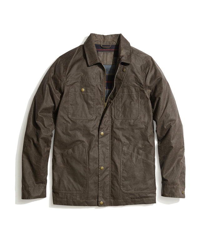 Waxed Field Coat in Brown – Marine Layer