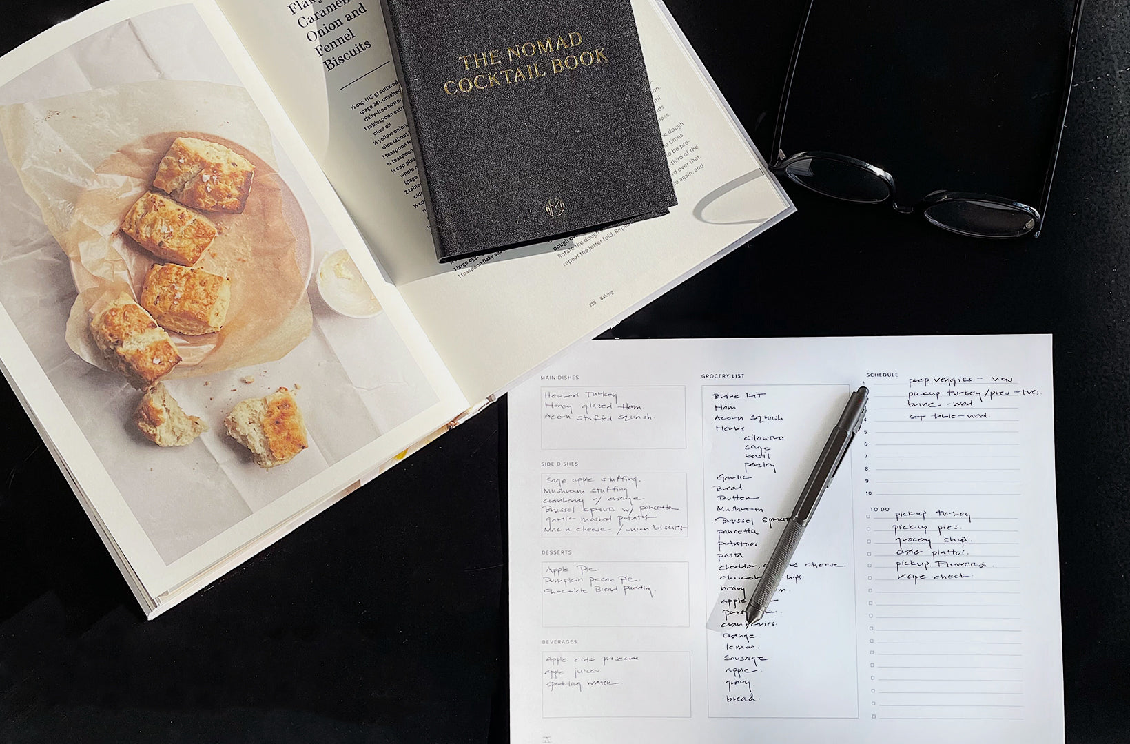 Suann uses the holiday meal planning digital download to map out her Thanksgiving menu