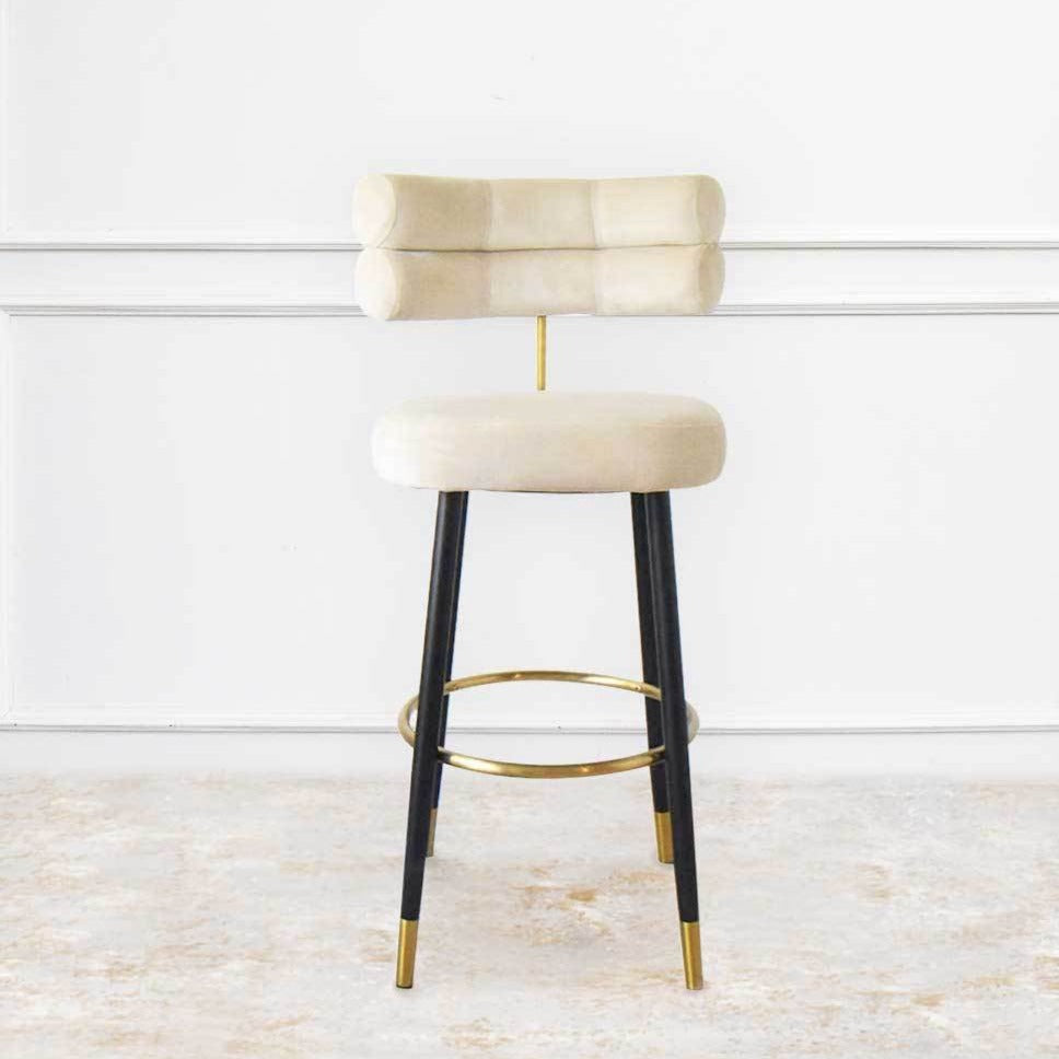 wood and gold bar stools