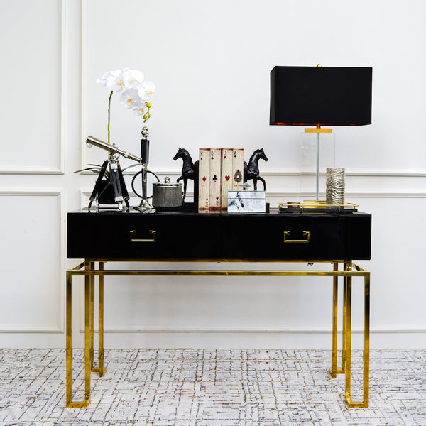 Gold Console Table With Drawers - Vidaxl console table with drawer