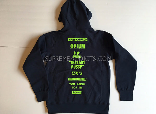 supreme anti church hoodie