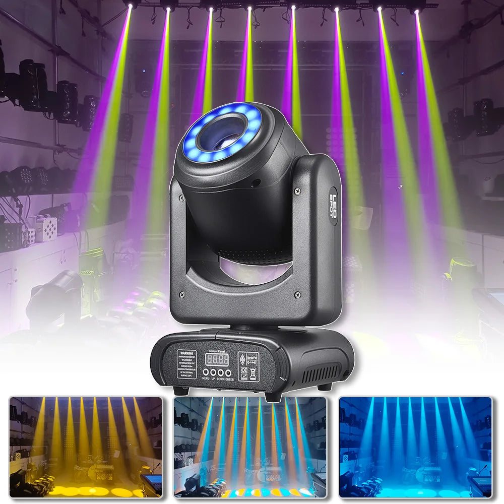 LED Beam Spot 100W Light Source With 12LED RGB Aperture Electronic focus Flowing Water Effect Gobo Dj Disco Wedding Party Lamp