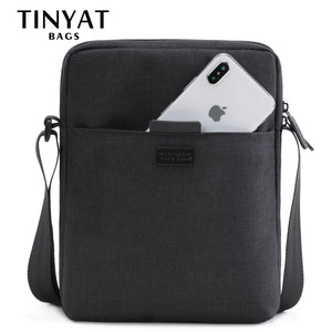 TINYAT Men's Bags Light Canvas Shoulder Bag For 7.9' Ipad Casual Crossbody Bags Waterproof Business Shoulder bag for men 0.13kg - Ignite Merge