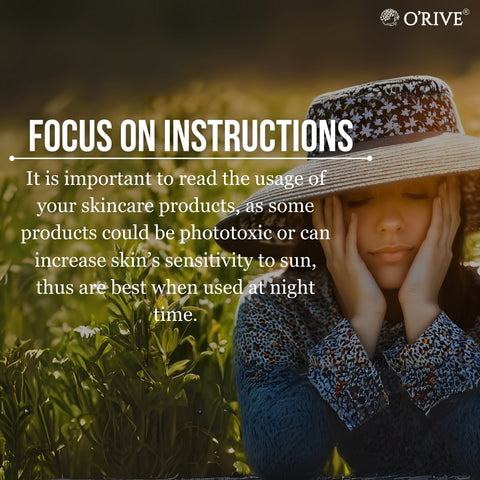 Focus On the Instruction on skincare