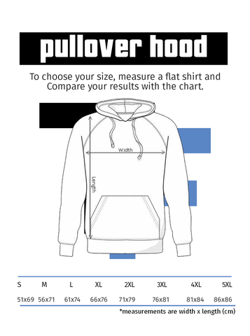 Pullover Hoodie Official Topher Field Merch Sizing Chart