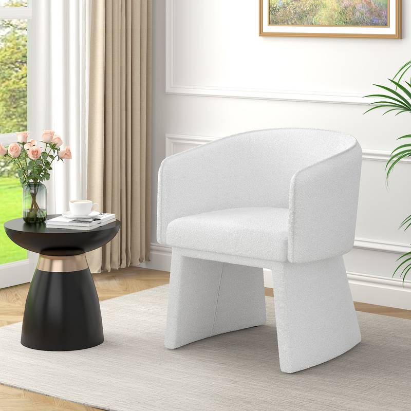 Chic White Lounge Chair