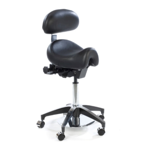 Natural Living Plinth Premium Saddle Chair with Backrest Support