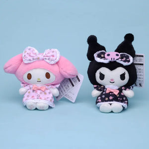 Kawaii Plush Doll Keychain (Kuromi & My Melody) - KAWAII LULU