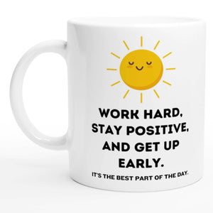 Work Hard, Stay Positive Coffee Mug - Funky Kolors