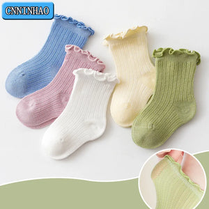 Thin Mesh Breathable Combed Cotton Socks - BabiesWuvUs