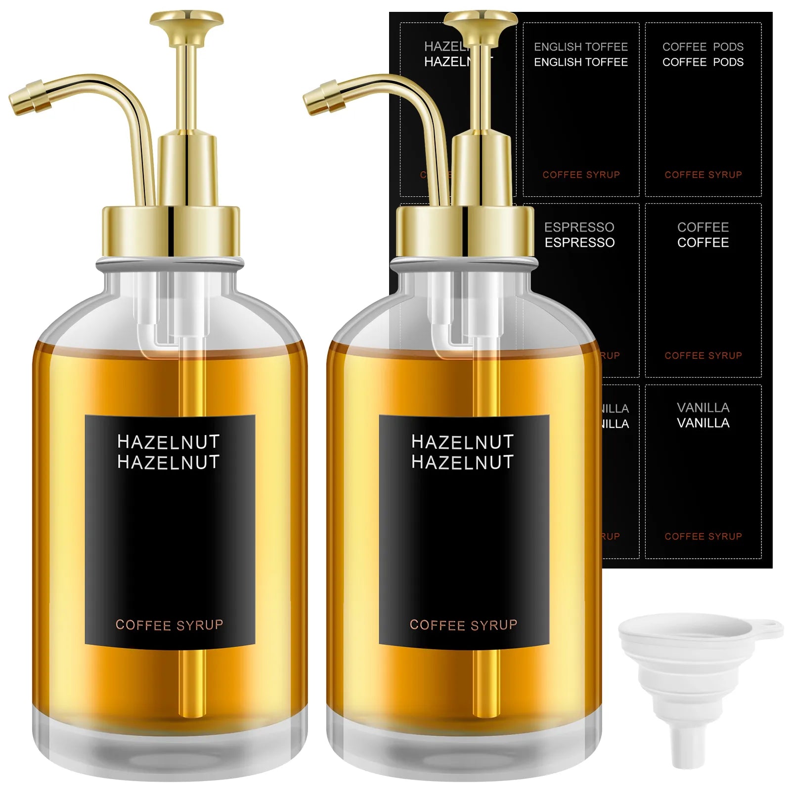 Coffee Syrup Dispenser Set