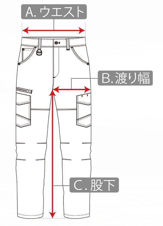 ズボンの寸法の測り方