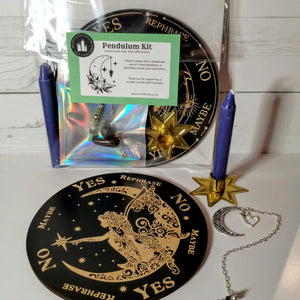 Complete Pendulum Kit with One-Of-Kind Pendulum - 1692 Metaphysical Gifts - Pendulum Call