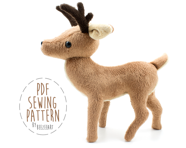 Deer Stuffed Animal Sewing Pattern 