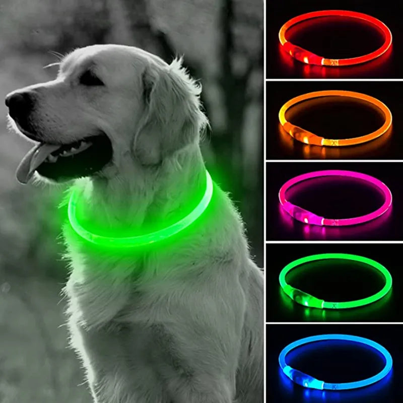 LED Pet Collar 3 Modes USB Rechargeable