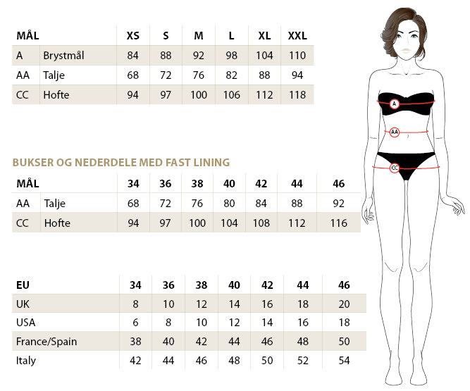 Størrelsesguide - – Denmark DK