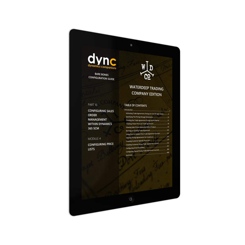 BBCG.10.04.D365.2.PDF: Configuring Sales Order Management within Dynamics 365 SCM (Second Edition) - Module 4: Configuring Price Lists (Digital)