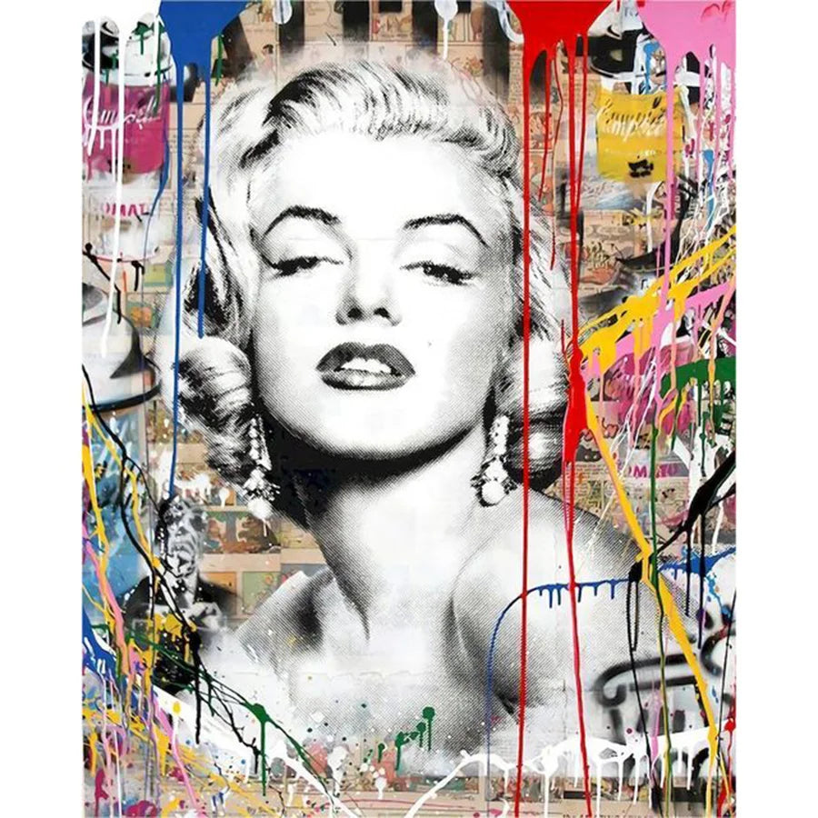Marilyn Monroe Figure Diamond Painting Kits 5D DIY Full Round Square Diamond Mosaic Embroidery Rhinestones Graffiti Art Decor