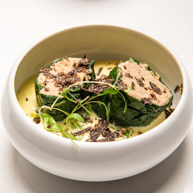 plat viande et légumes verts