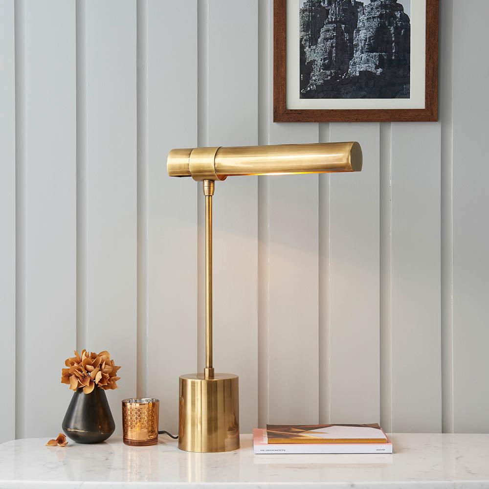 Buy Endon Hiero 1 Light Brass Finish Table Lamp - Tiffany Lighting