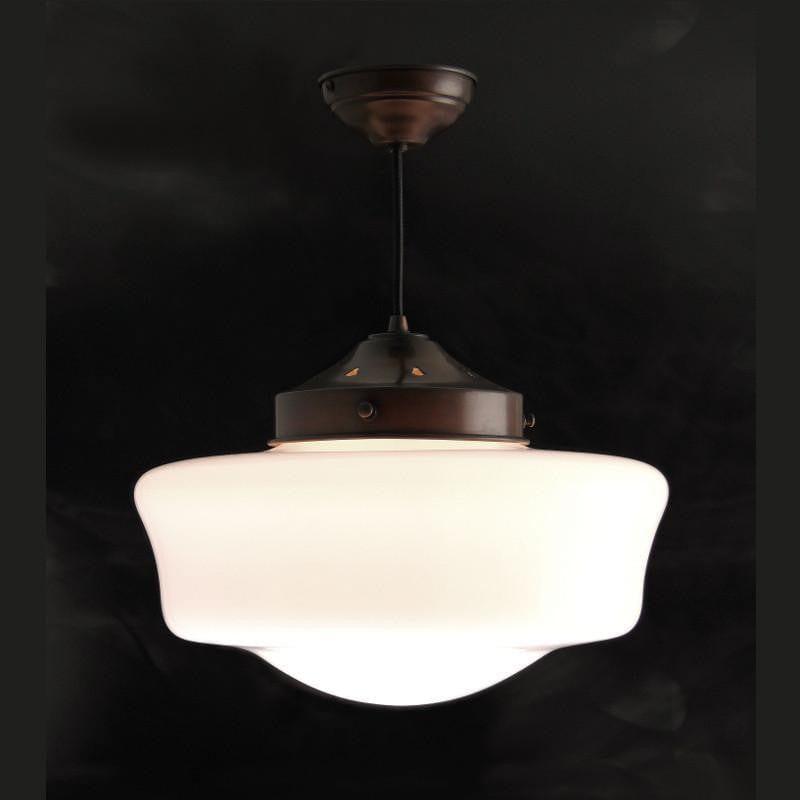 Kansa Flashed Opal Art Deco Ceiling Light School47