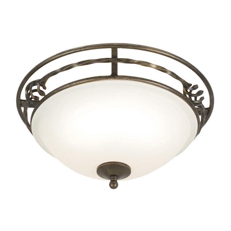 Elstead Pembroke Black Gold Flush Ceiling Light Pb F A Blk Gold