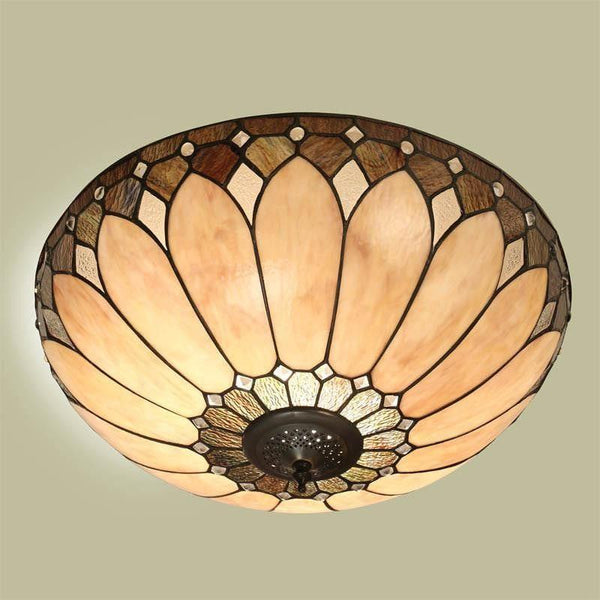 tiffany style semi flush mount ceiling light