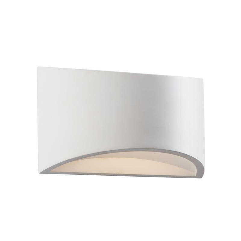 Toko 1lt White Plaster Wall Light 61639 Tiffany Lighting Direct