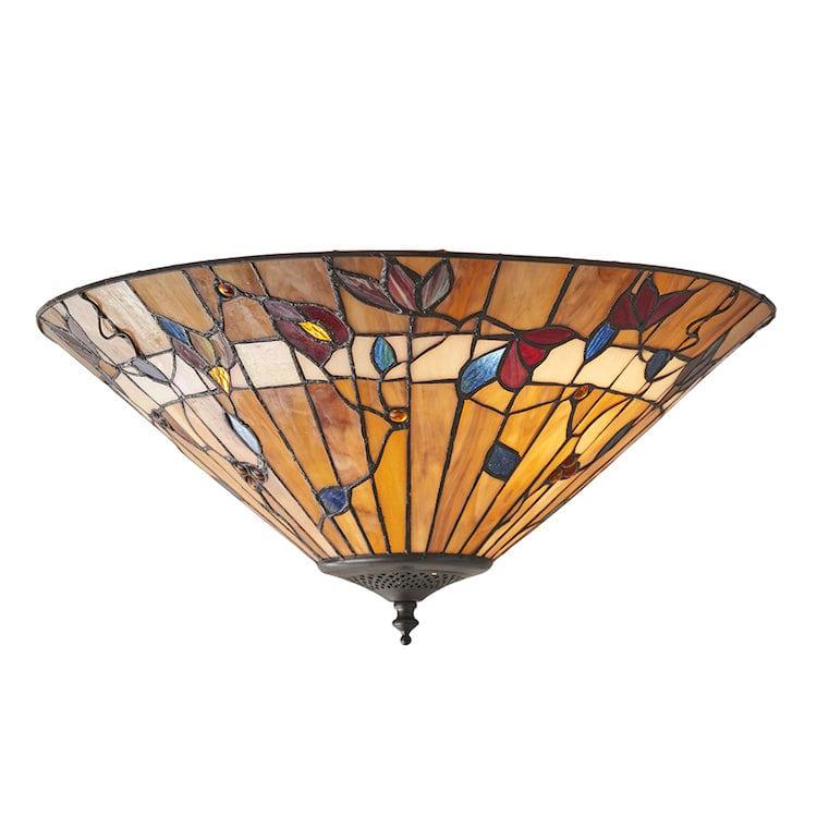 Bernwood Medium Flush Tiffany Ceiling Light 63948