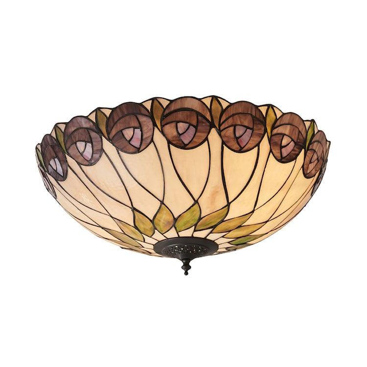 Hutchinson Large Flush Tiffany Ceiling Light