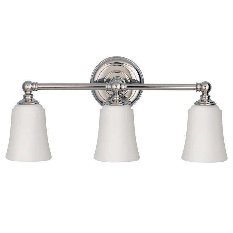 Feiss Huguenot Lake Polished Chrome Finish 3 Light Bathroom Wall