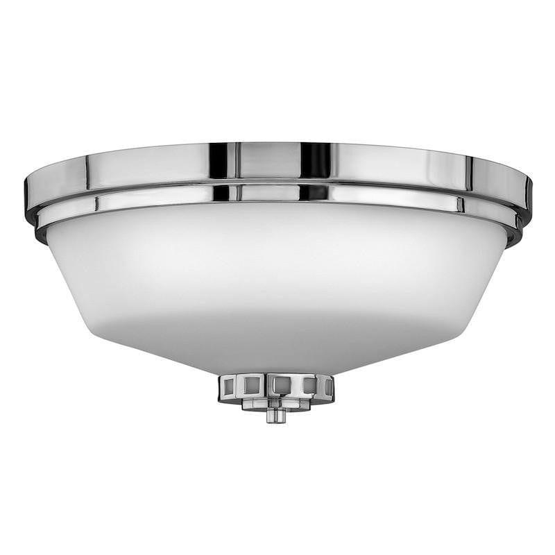 Hinkley Ashley Flush Polished Chrome Finish Bathroom Ceiling Light Hk Tiffany Lighting Direct