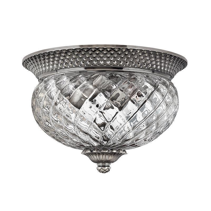 Hinkley Plantation Polished Antique Nickel Small Flush Mount