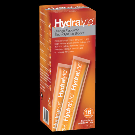 Hydralyte Orange Ice Blocks 16pk