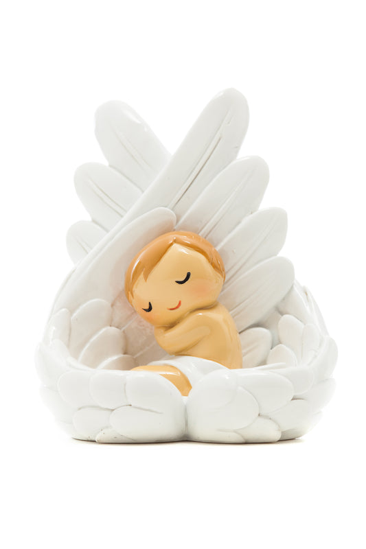 Baby Angel Sleeping On Wings Statue (Little Drops)