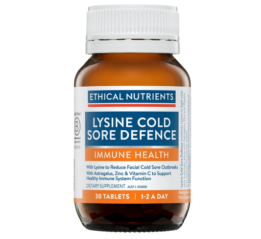 Ethical Nutrients Lysine Cold Sore Defence 30 Tablets