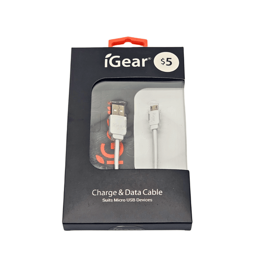 I Gear Micro USB Charge & Data Cable White