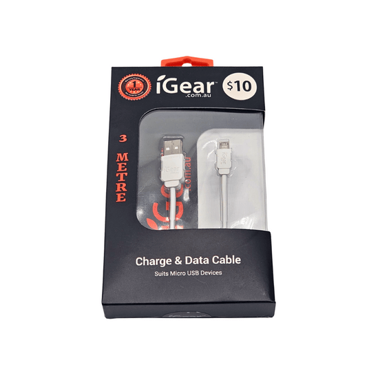 I Gear Micro USB Charge & Data Cable White