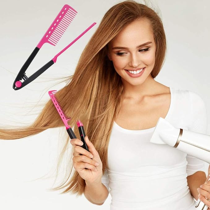Hair Styling Clip & Straightening Comb โ Achieve Salon-Quality Hair Instantly! ๐โโ๏ธ (2pcs)