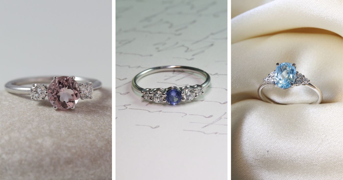 anillos de compromiso con diamante o gema