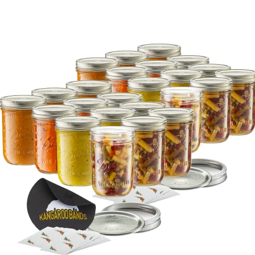 Ball Wide Mouth Canning Jars Kit  16 oz Wide Mouth Mason Jars and