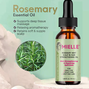 Rosemary Mint Hair Growth Oil – Nourish, Strengthen & Repair Split Ends for Dry Hair - Fantacyhairr