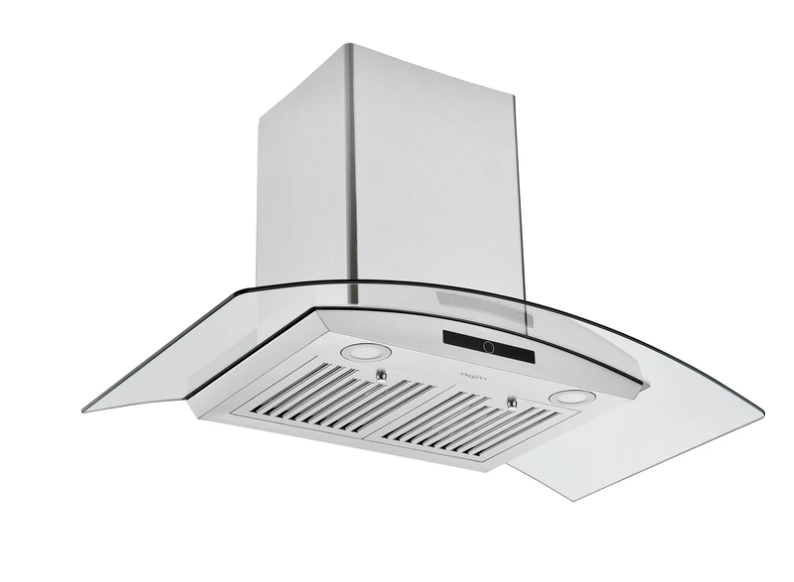 Ancona AN-1536 Stainless Steel Wall-Mounted Glass Canopy 36 in. Range Hood
