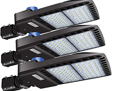 LEDMO  LED Parking Lot Lights Adjustable with Dusk to Dawn Photocell  LED Street Light