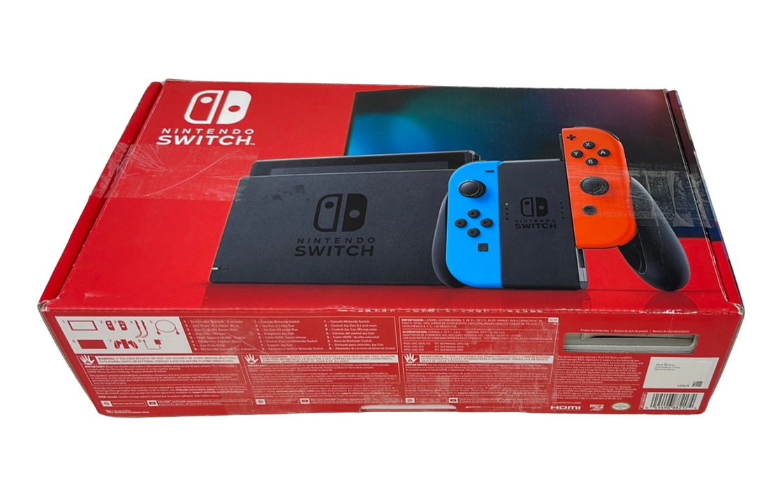 Nintendo Switch Console with Neon Red/Blue Joy-Con