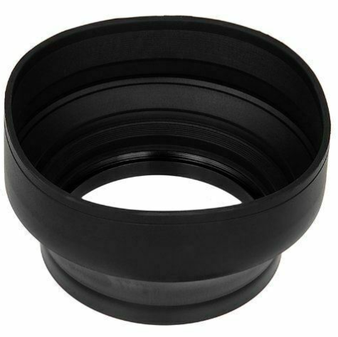 Fotodiox Lens Hood, 72mm 3-Section Rubber Lens Hood