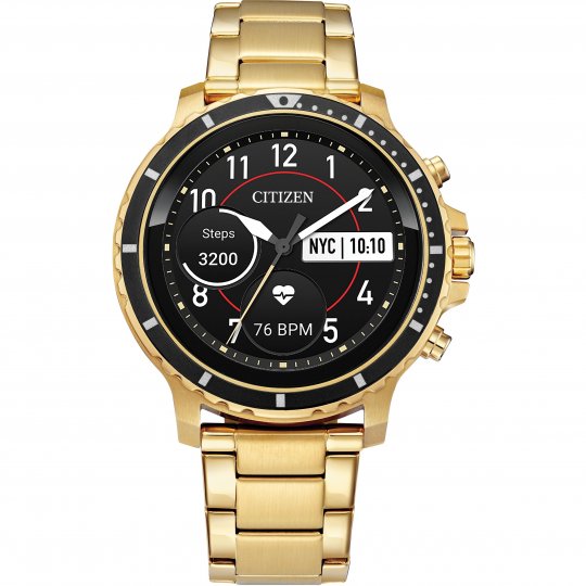 Citizen - CZ Smartwatch 46mm Stainless Steel Case - Gold